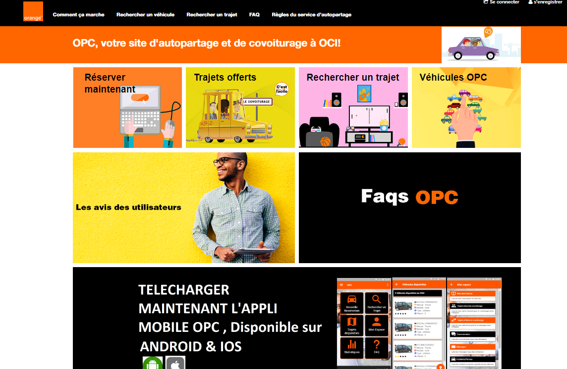 Nouvelle application web mobile orange CI